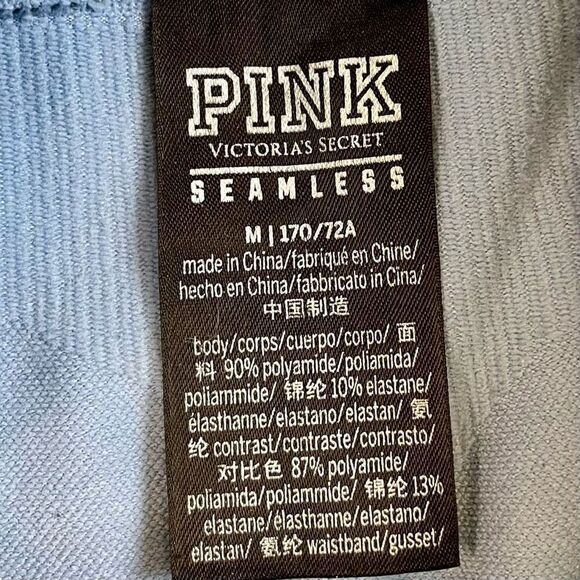 PINK Victoria’s Secret Seamless Light Blue Leggings Medium - Picture 3 of 9